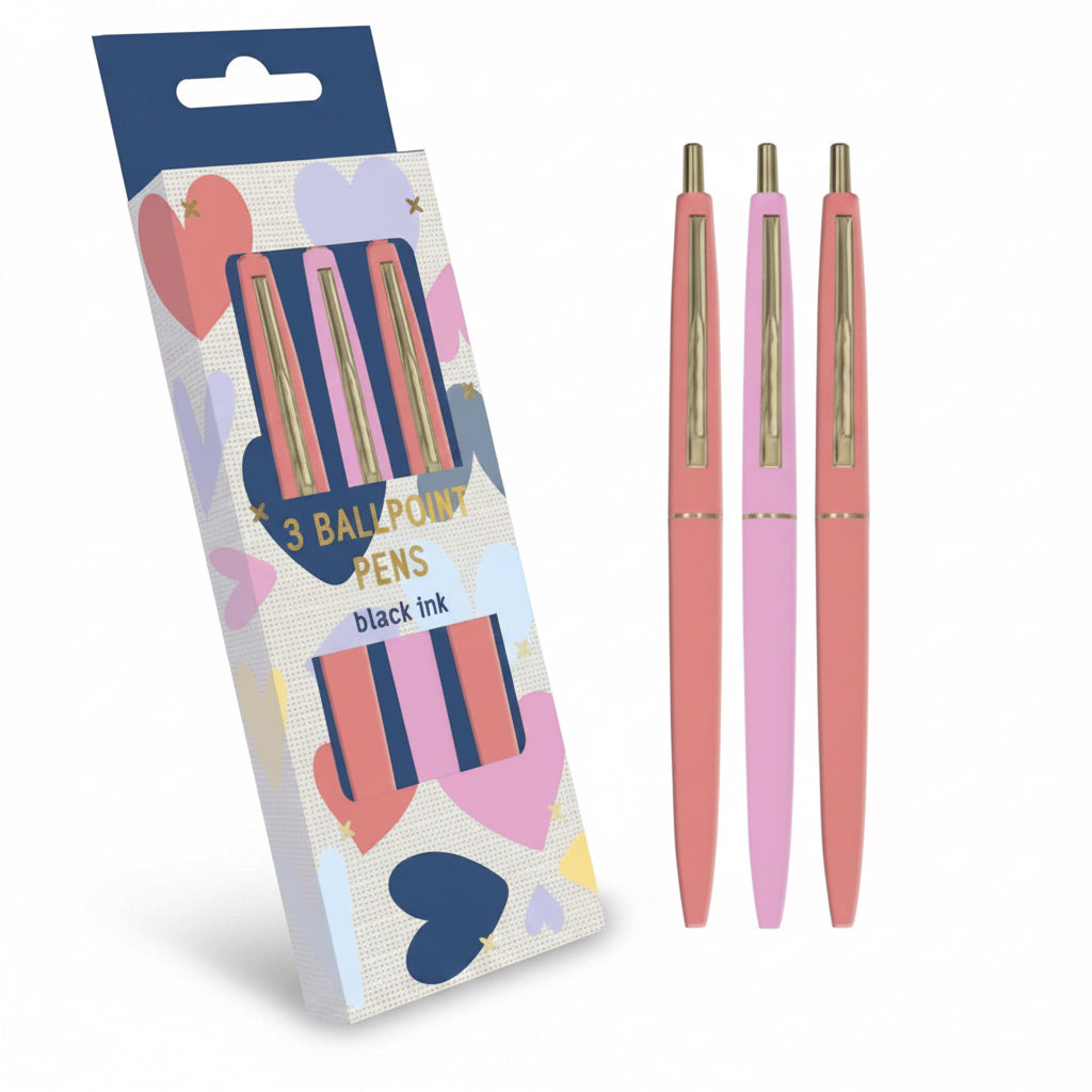 Ballpoint pens 3 pack - my heart
