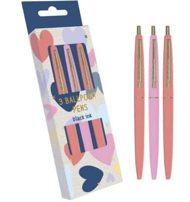 Ballpoint pens 3 pack - my heart
