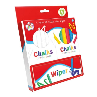Kids create activity chalks and wiper