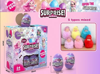 Surprise pom pom doll in egg