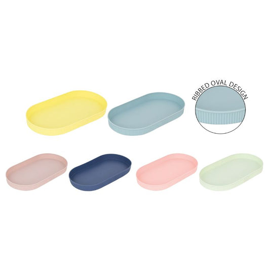 Bello ribbed oval picnic platter