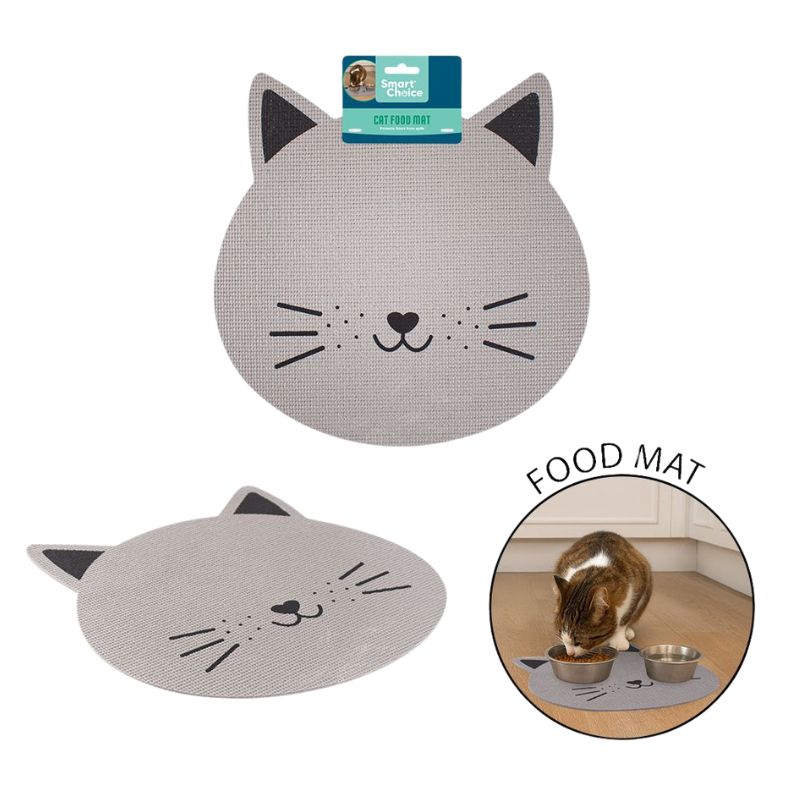Anti slip pet food mat - cat