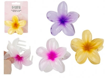 Large flower claw hair clip