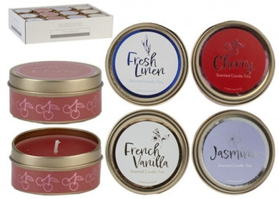 The candle factory small patterned tin candle