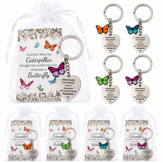 Butterfly keyring gift set