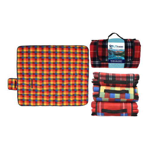 Waterproof fleece picnic blanket