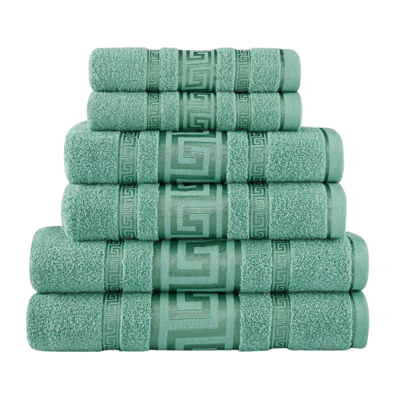 Royal Greek hand towel - green