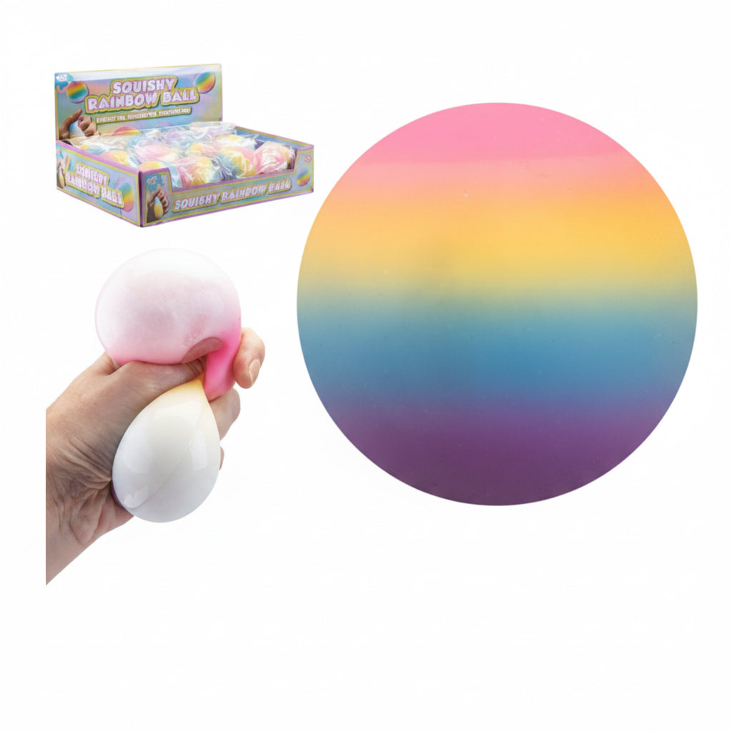 Multi stripe pastel rainbow ball 6.5cm