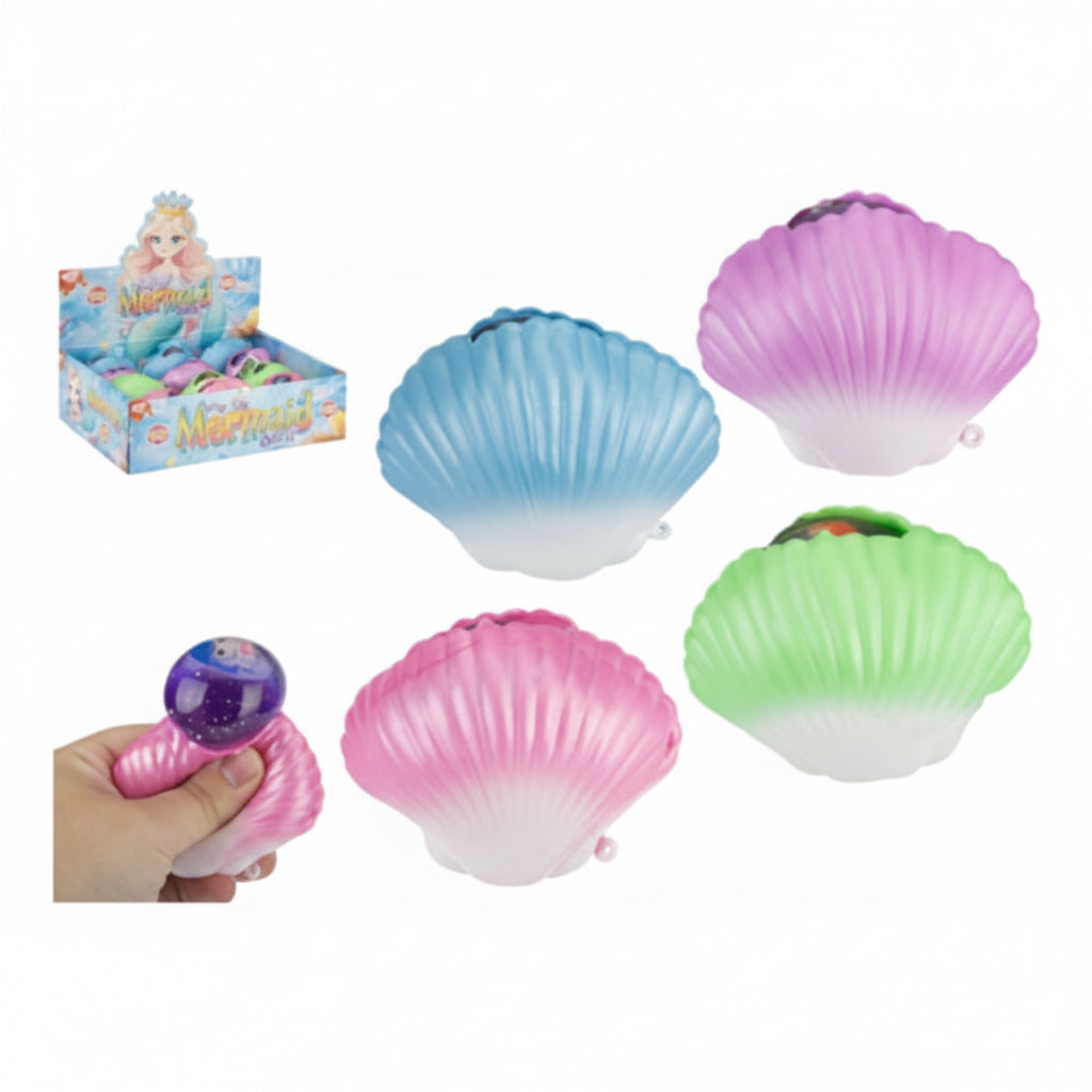 Glitter mermaid squeeze shell