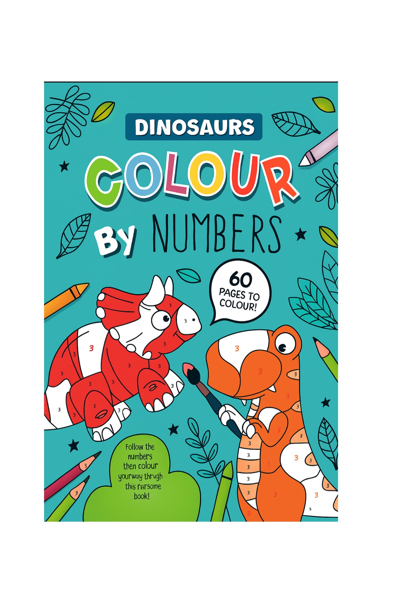 Dinosaur colour by numbers