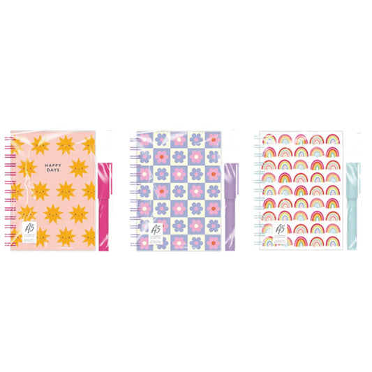 A5 wiro notebook and pen set - kids