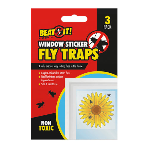 Window sticker fly traps 3 pack