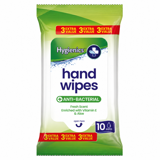 Hygienics hand wipes 3x10 pack