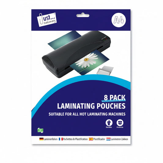 A4 laminating pouches 8 pack
