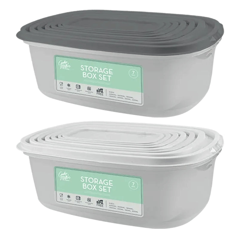 Food storage box set 7 pack.