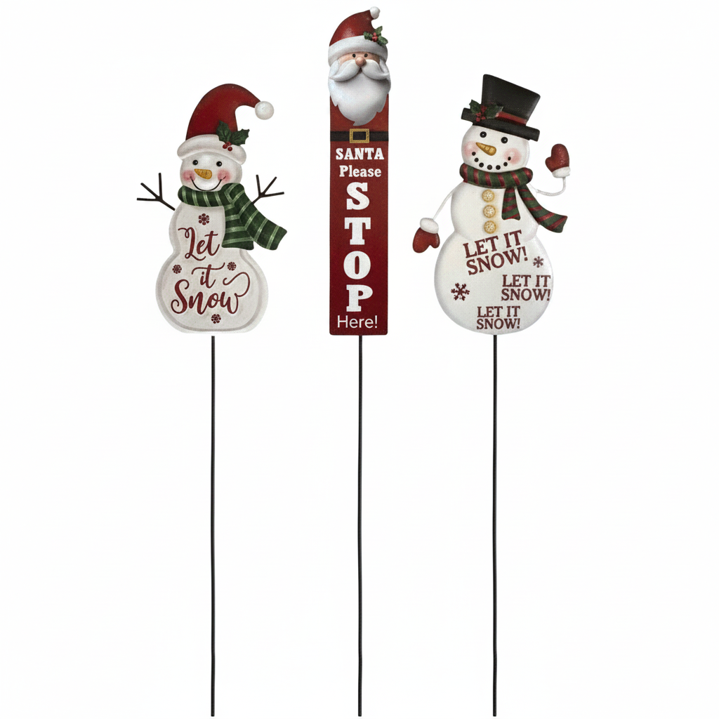 Christmas stake sign.