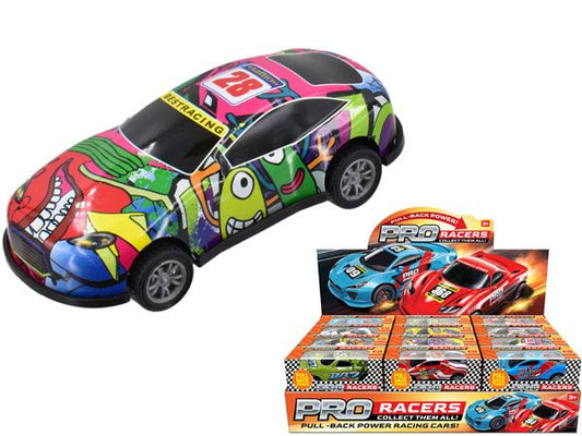 Pull back power racing car