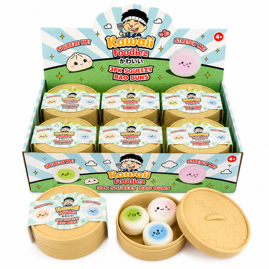 Kawaii foodiez 3 pack squeezy bao buns