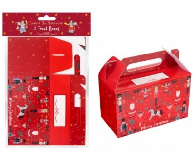 Christmas Santa & the Nutcracker 3 treat boxes