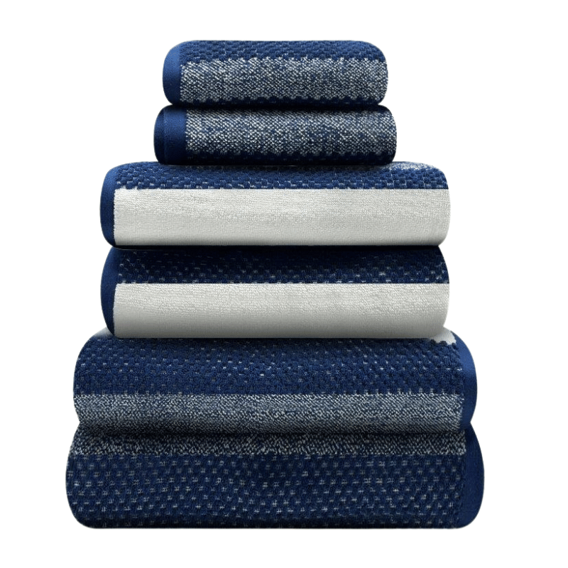 Royal stripe bath sheet - navy
