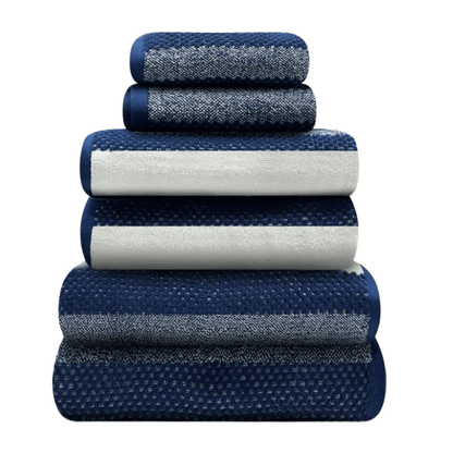 Royal stripe bath sheet - navy