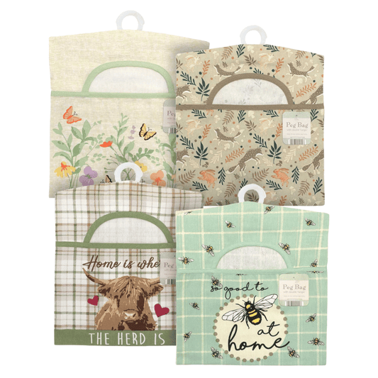 Peg bag 100% cotton with double hanger.
