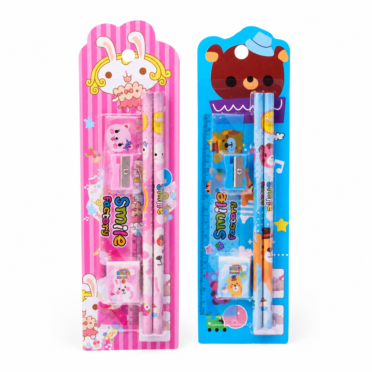 Cute kids animal stationery set