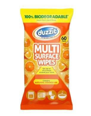 Duzzit multi surface wipes - orange