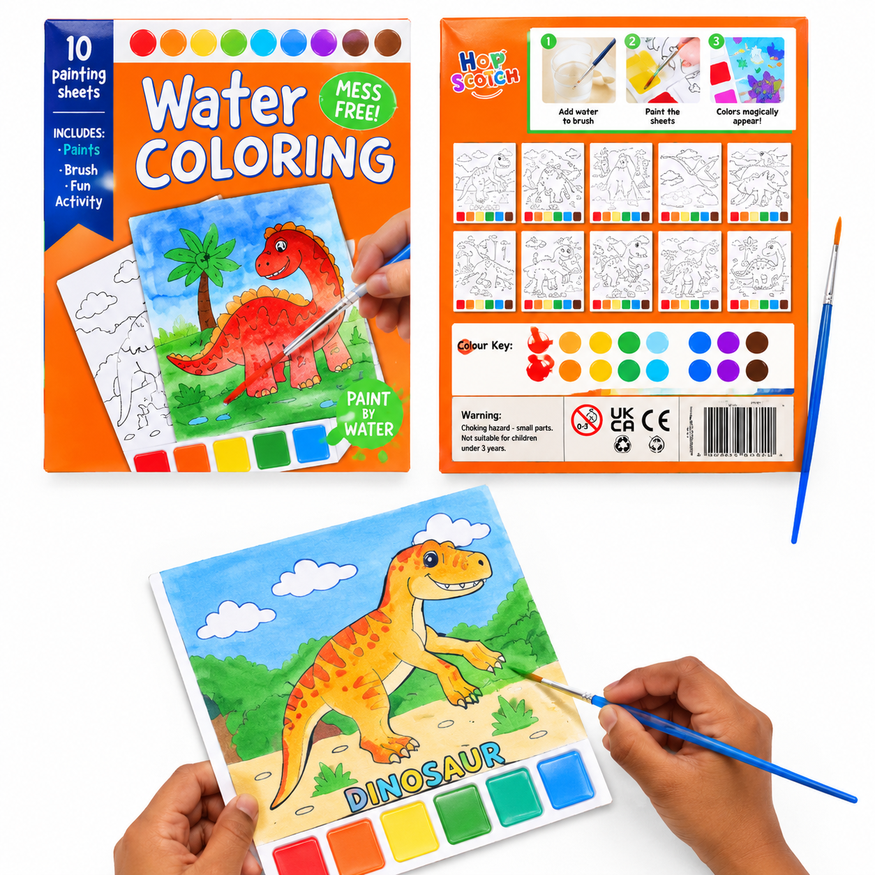 Water colouring set - dinosaur