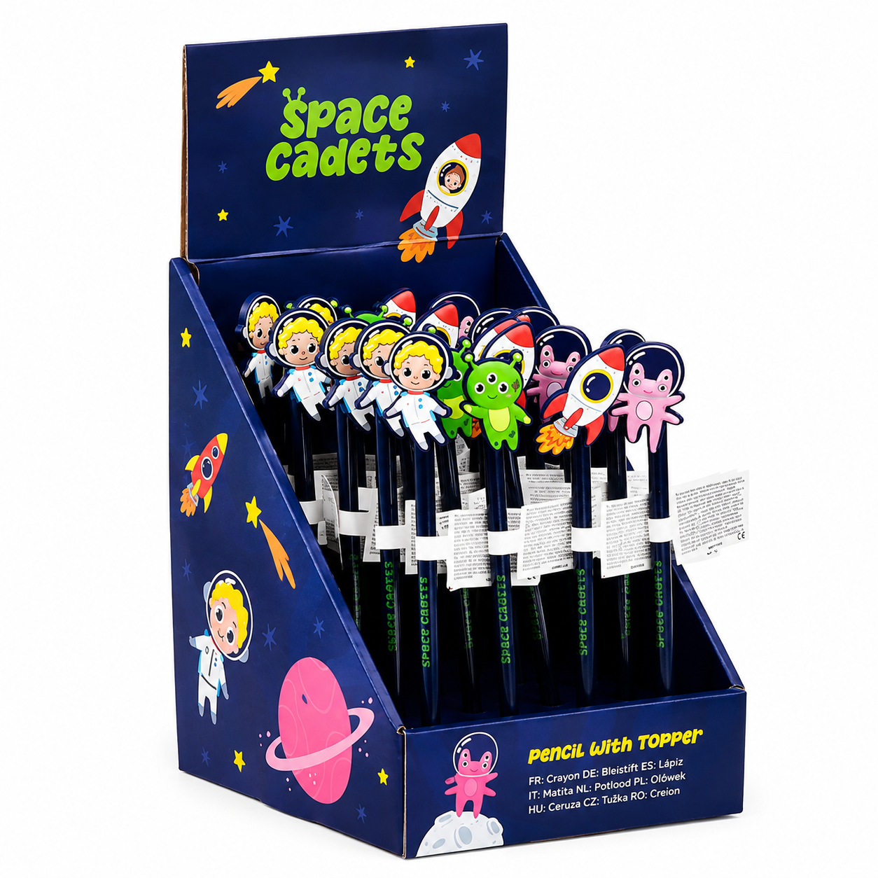 Space cadets pencil with PVC topper
