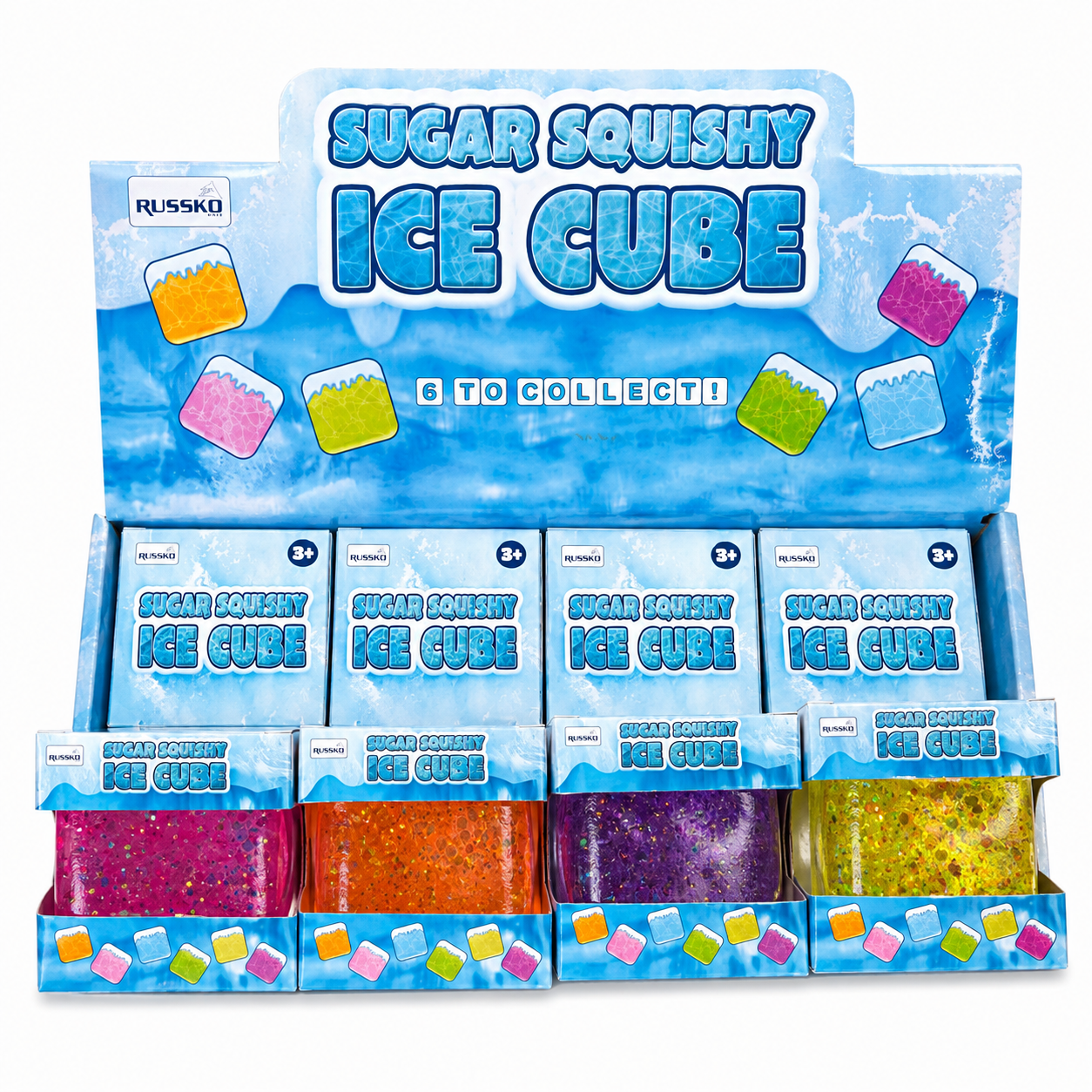 Sugar maltose glitter squishy ice cube