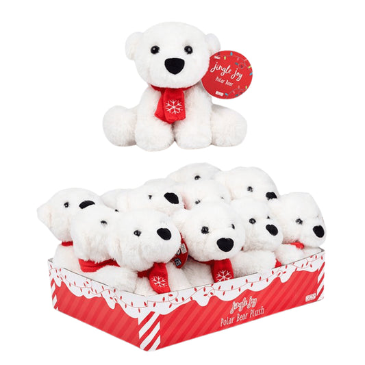 Plush festive polar bear
