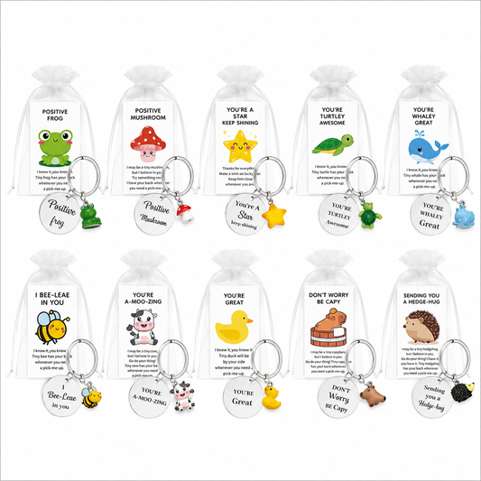 Inspirational animal keyring