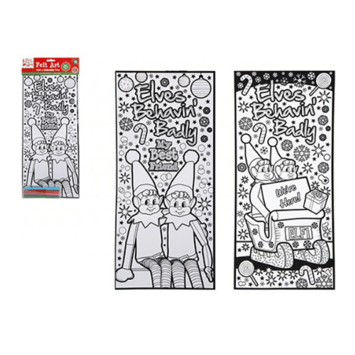 Elf felt art with pens