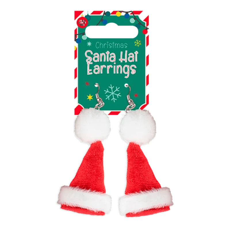 Santa hat Christmas earrings