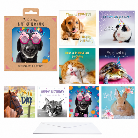 Birthday cards - mixed pets.