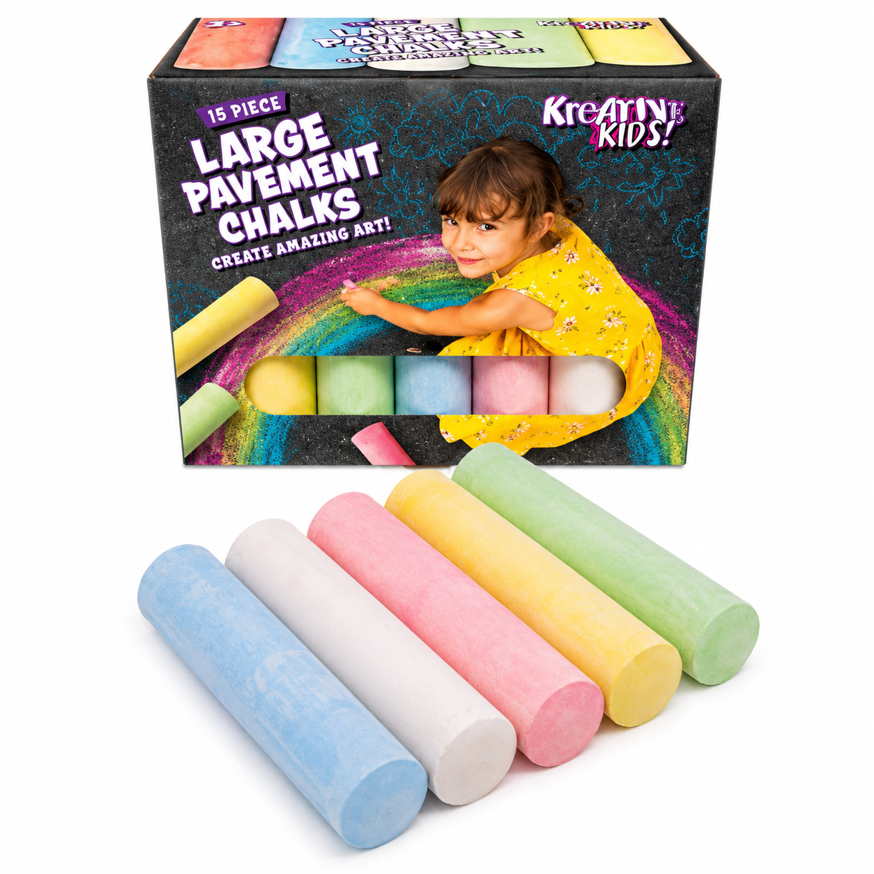 Large pavement chalks.