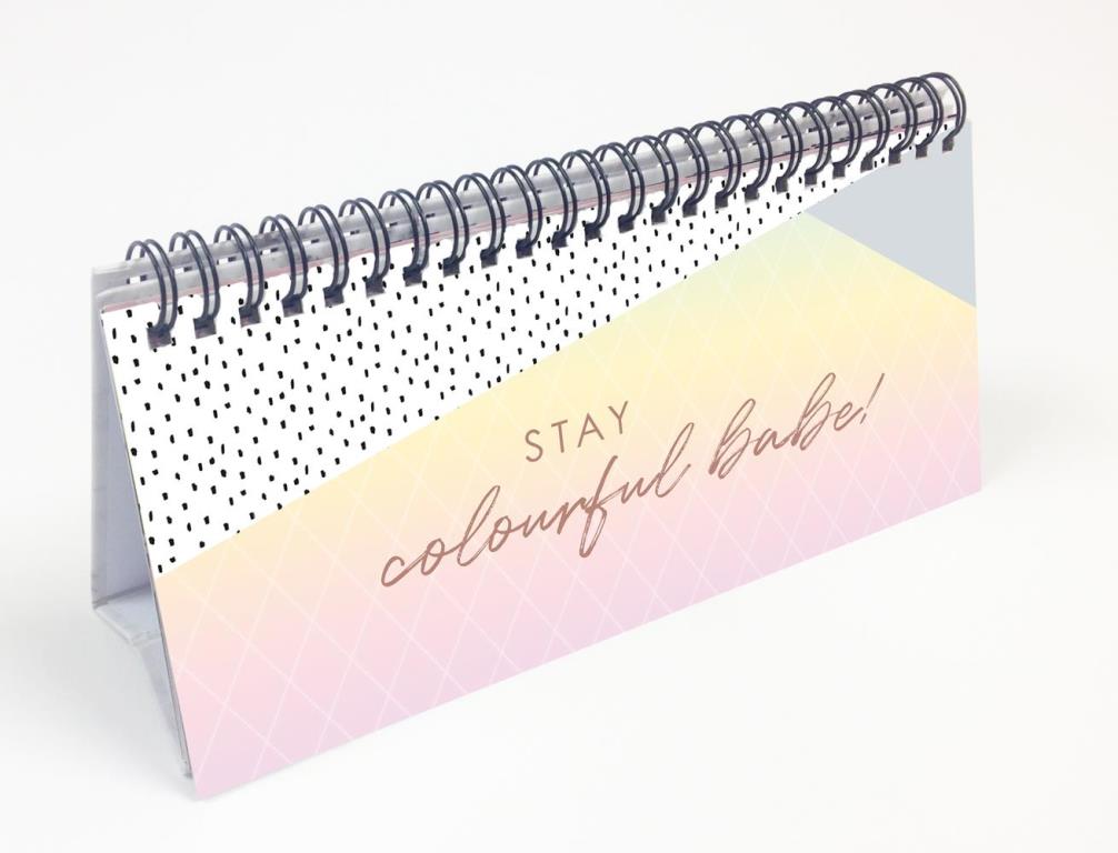 Desk top slogan calendar