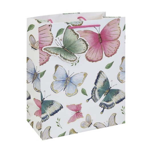 Large gift bag - kraft butterfly