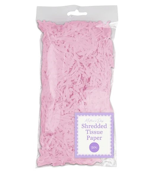 Shredded tissue paper - light pink