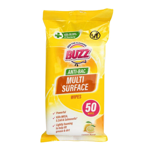 Buzz lemon antibacterial wipes