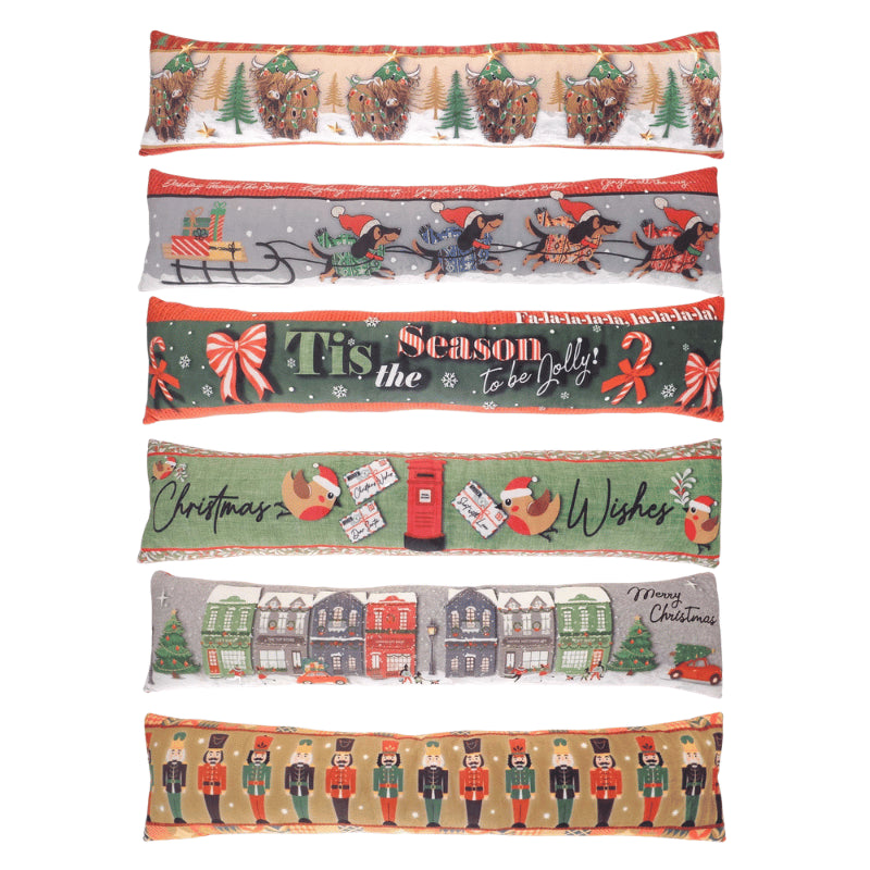 Christmas draught excluder.