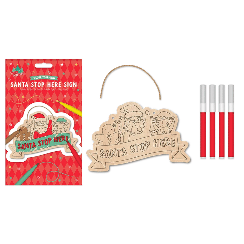 Create your own Santa stop here sign.