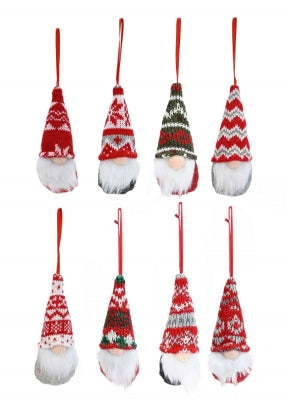 Christmas hanging knit hat gonk
