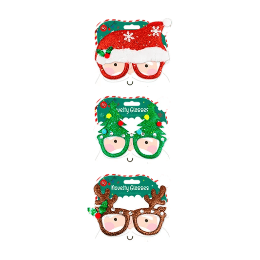 Christmas novelty glasses.