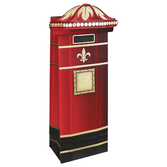 Christmas postbox bottle gift bag.