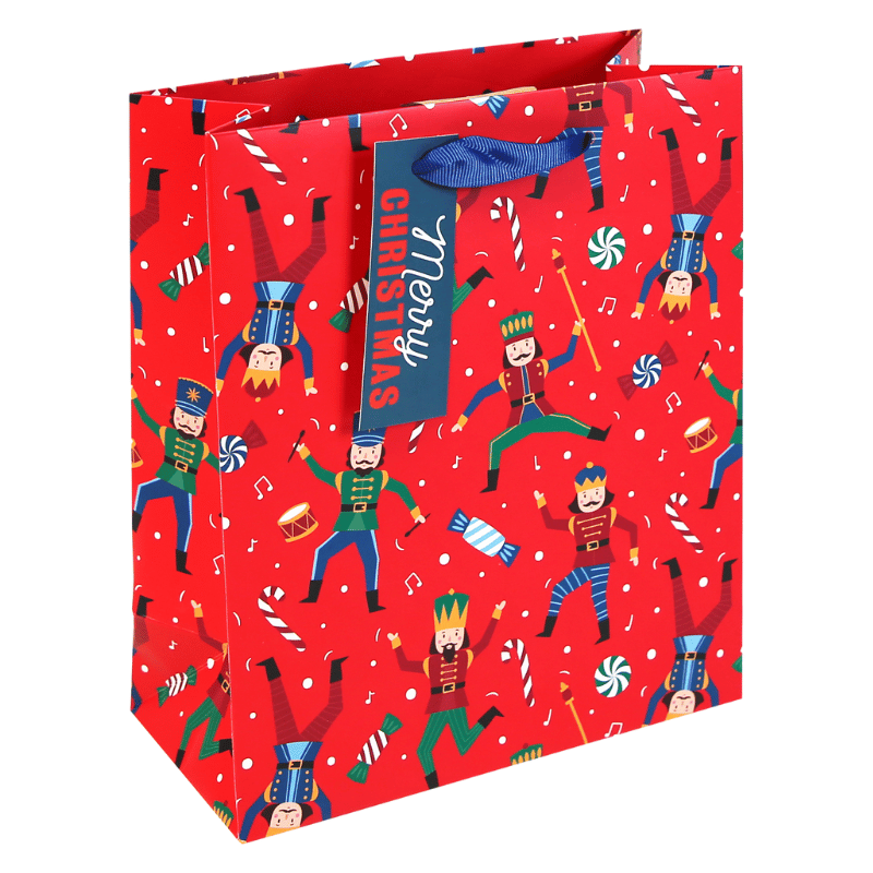 Medium Christmas gift bag - nutcracker.
