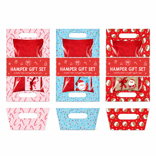 Christmas kids cardboard hamper set 23cm x 18cm
