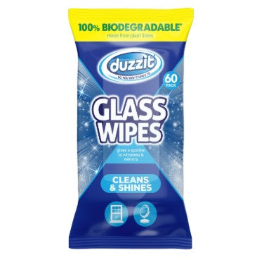 Duzzit glass wipes - cleans & shines