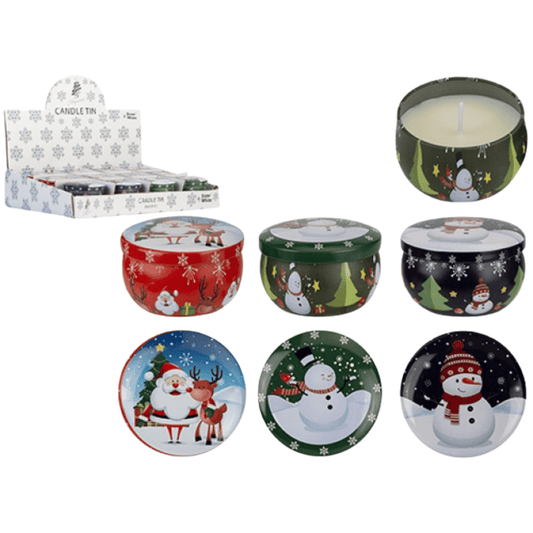 Christmas candle pot with lid